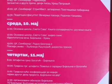 "Бијељини на дар"  од 8. до 11. маја