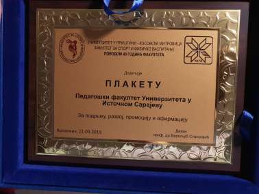 Plaketa Pedagoškom fakultetu